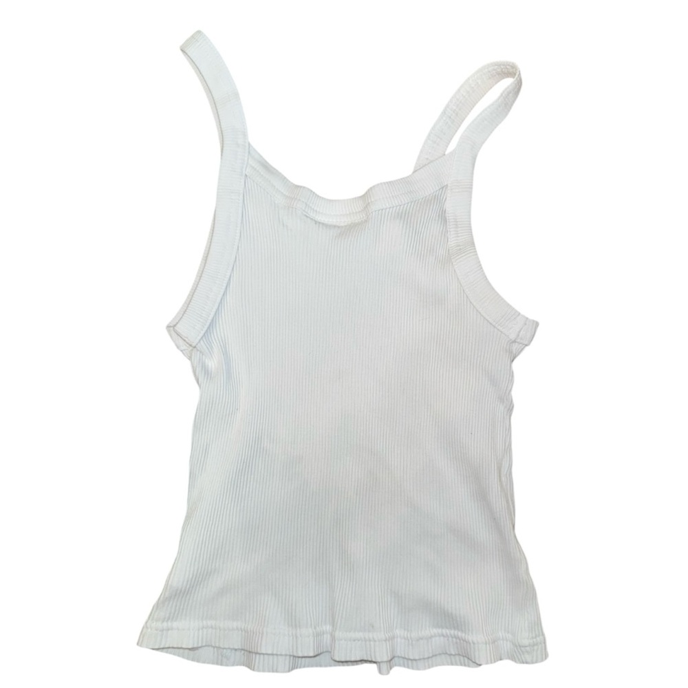 Weekday White Ribbed Crop Tank - Picture 5 of 8